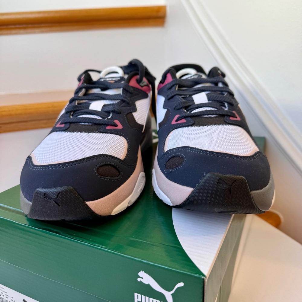 NWT Puma TRC Mira Block Athletic Shoes Navy Blue / Pink Womens Sneakers - Picture 9 of 13